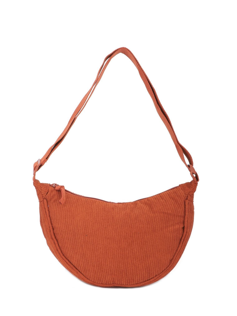 Corduroy Half Moon Crossbody Bag – stylish accessories from C&K, an independent lifestyle store in Settle, North Yorkshire.