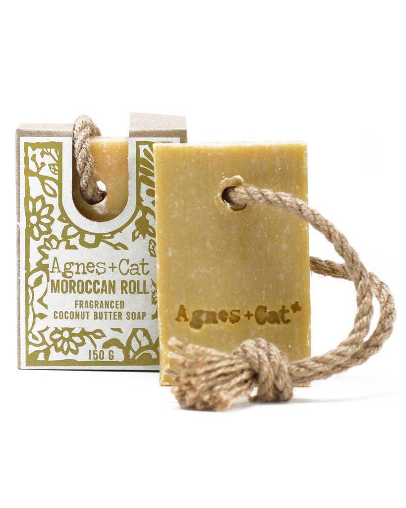Moroccan Roll Soap On A Rope - 150g – thoughtful gifts and beautiful finds from C&K, an independent lifestyle store in Settle.
