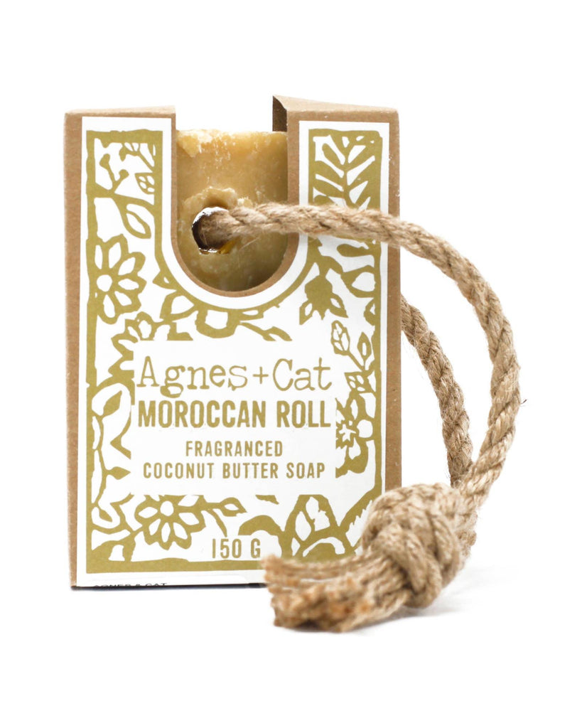 Moroccan Roll Soap On A Rope - 150g – thoughtful gifts and beautiful finds from C&K, an independent lifestyle store in Settle.