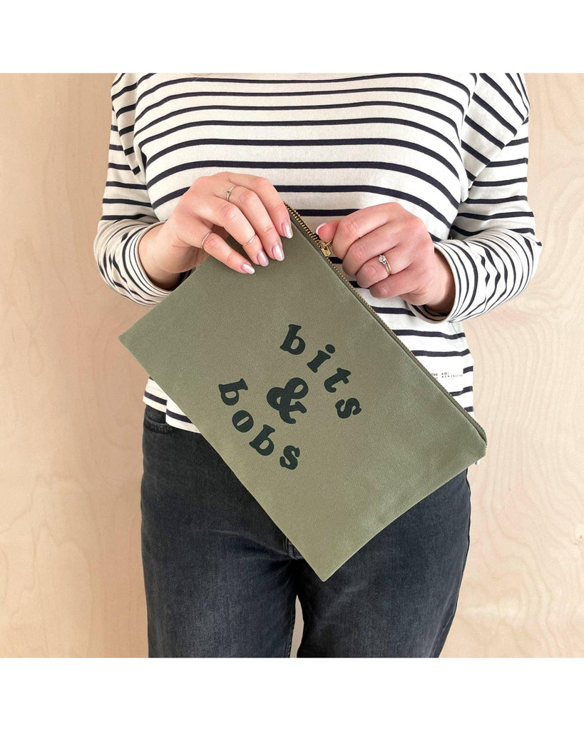 Bits & Bobs - Olive Green Pouch – thoughtful gifts and beautiful finds from C&K, an independent lifestyle store in Settle.