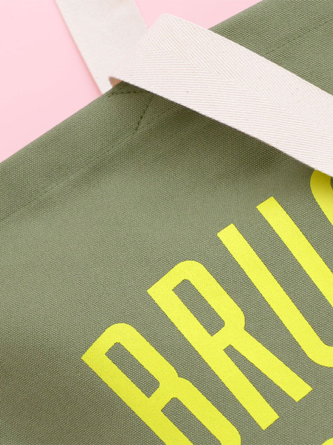 Brussels Sprouts - Olive Green Tote Bag – stylish accessories from C&K, an independent lifestyle store in Settle, North Yorkshire.