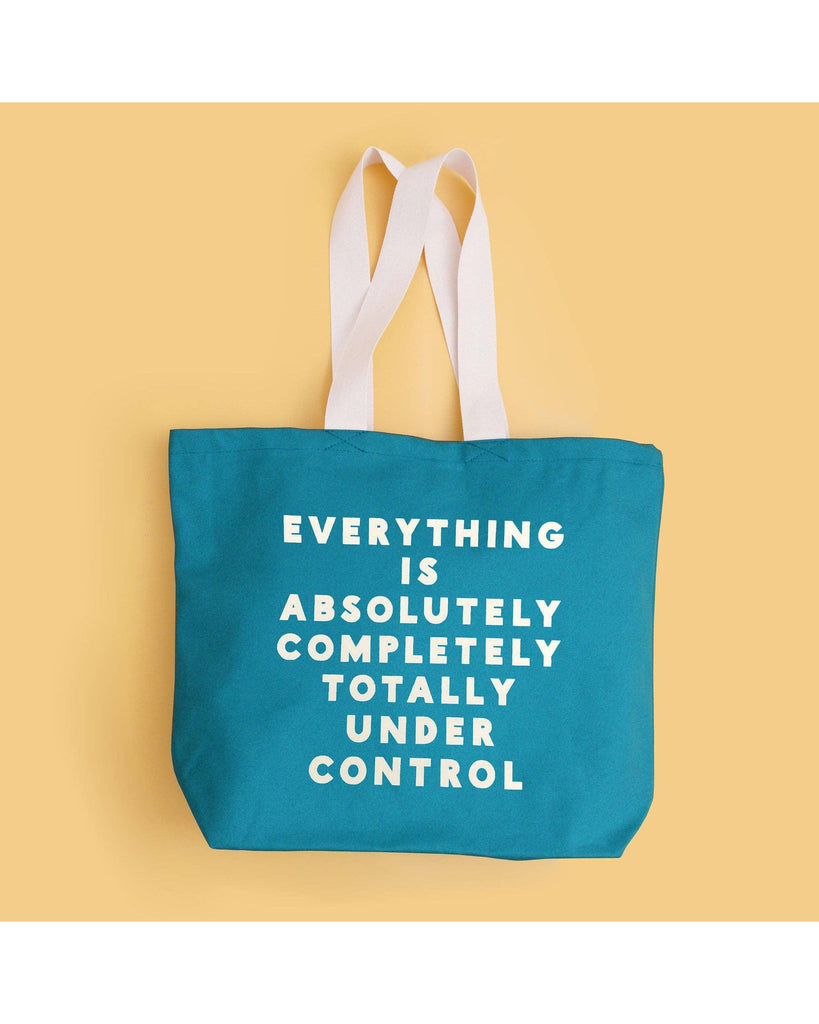 Everything is Under Control - Tropical Blue Canvas Tote Bag – thoughtful gifts and beautiful finds from C&K, an independent lifestyle store in Settle.