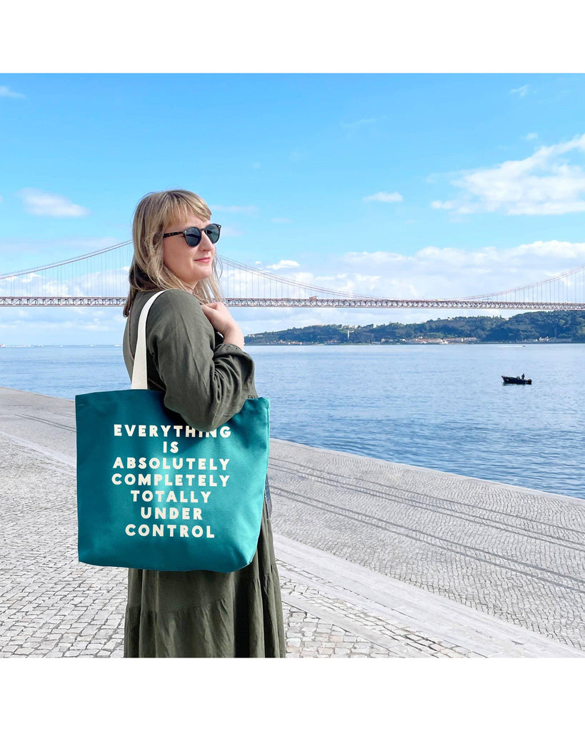 Everything is Under Control - Tropical Blue Canvas Tote Bag – thoughtful gifts and beautiful finds from C&K, an independent lifestyle store in Settle.