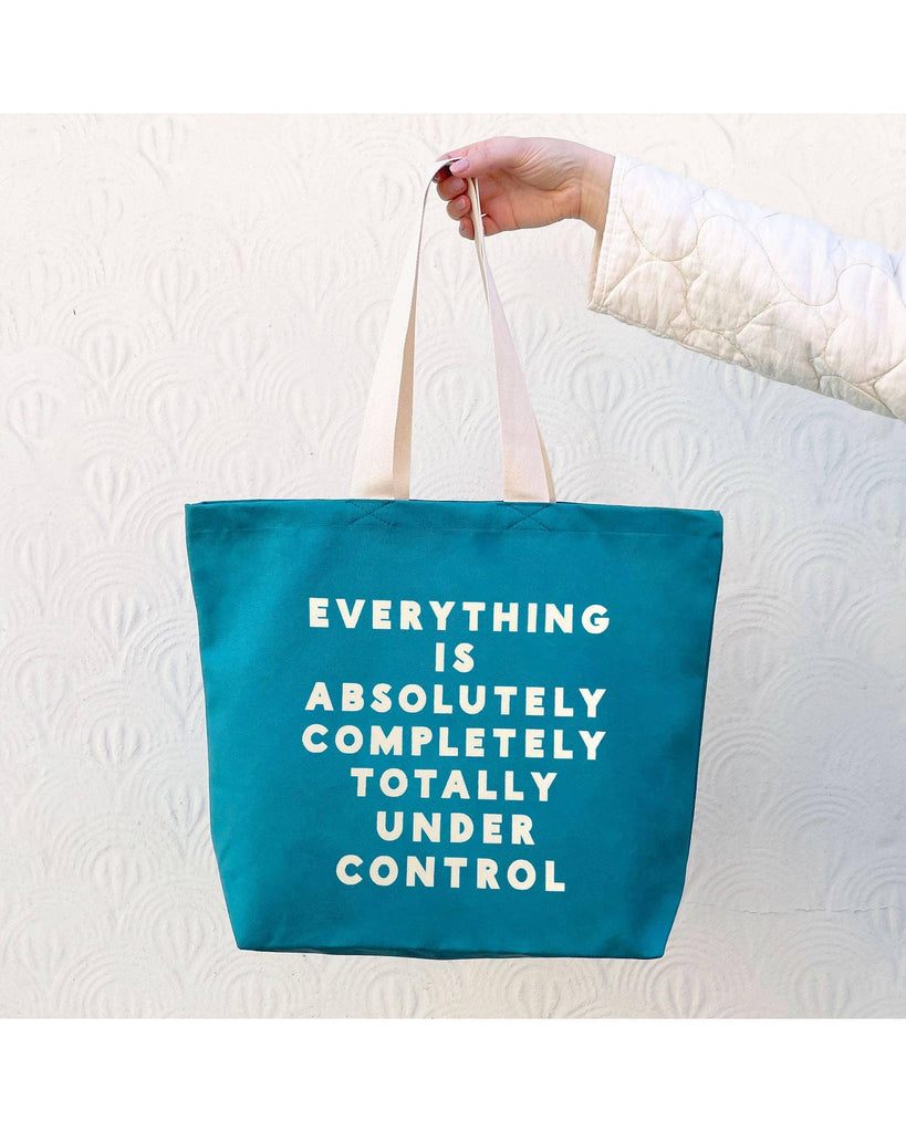 Everything is Under Control - Tropical Blue Canvas Tote Bag – thoughtful gifts and beautiful finds from C&K, an independent lifestyle store in Settle.
