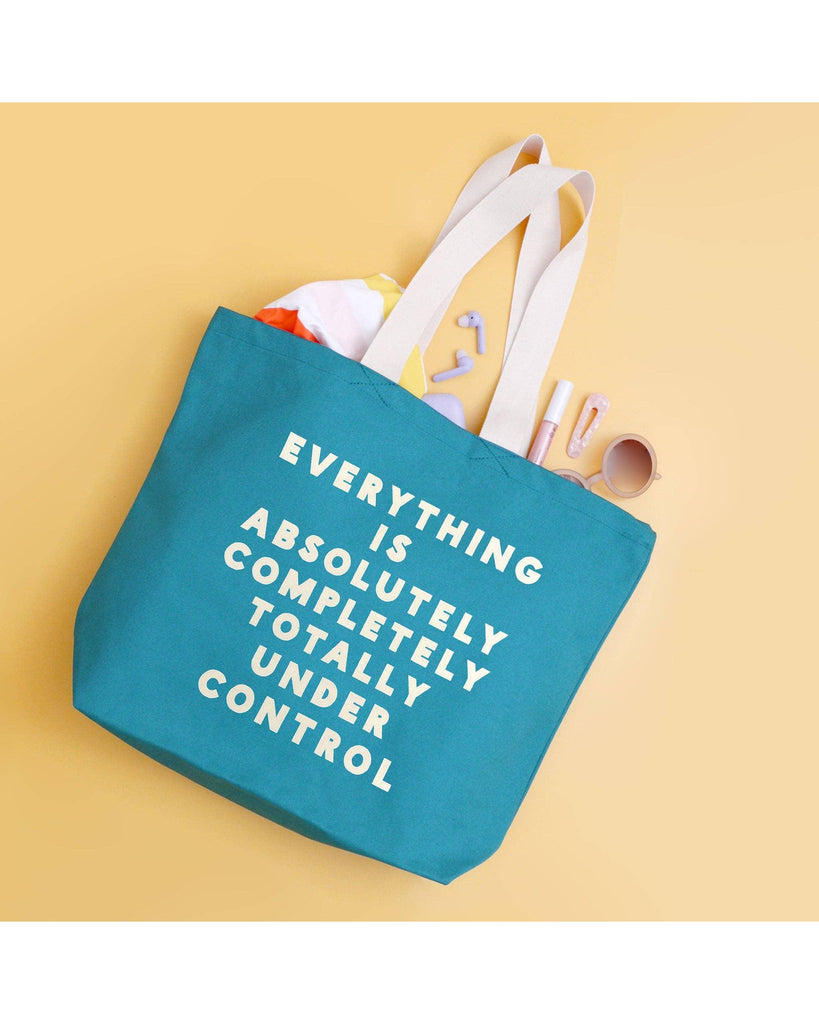 Everything is Under Control - Tropical Blue Canvas Tote Bag – thoughtful gifts and beautiful finds from C&K, an independent lifestyle store in Settle.