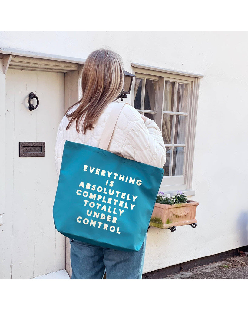 Everything is Under Control - Tropical Blue Canvas Tote Bag – thoughtful gifts and beautiful finds from C&K, an independent lifestyle store in Settle.