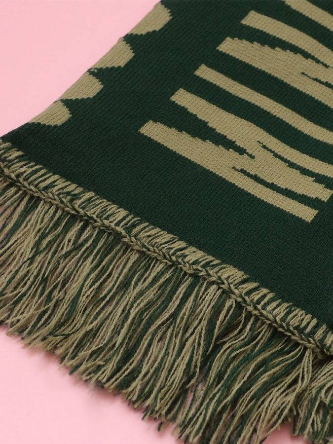 Mince Pie Appreciation Society - Pine Knitted Scarf – stylish accessories from C&K, an independent lifestyle store in Settle, North Yorkshire.