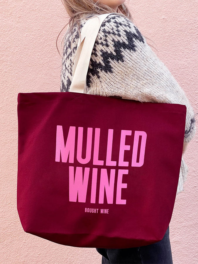 Mulled Wine (Bought Wine) - Burgundy Tote Bag – stylish accessories from C&K, an independent lifestyle store in Settle, North Yorkshire.