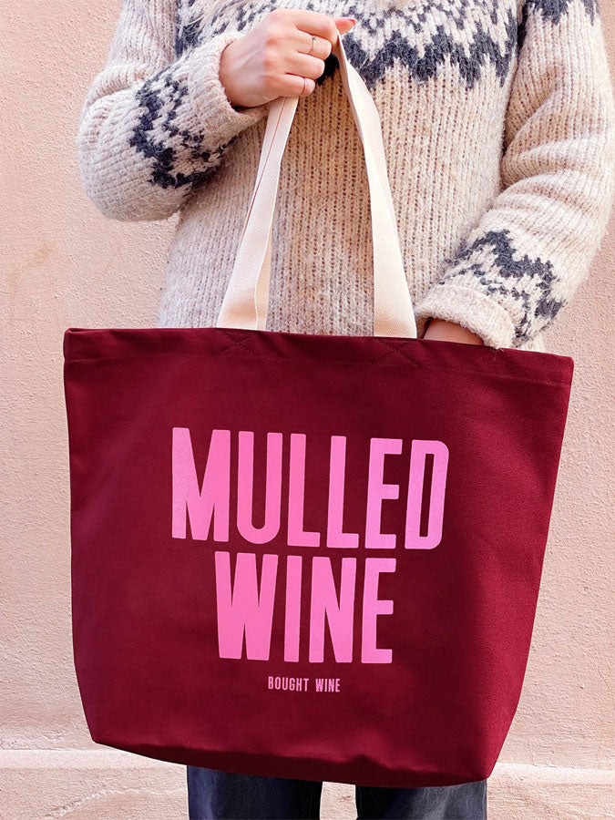 Mulled Wine (Bought Wine) - Burgundy Tote Bag – stylish accessories from C&K, an independent lifestyle store in Settle, North Yorkshire.