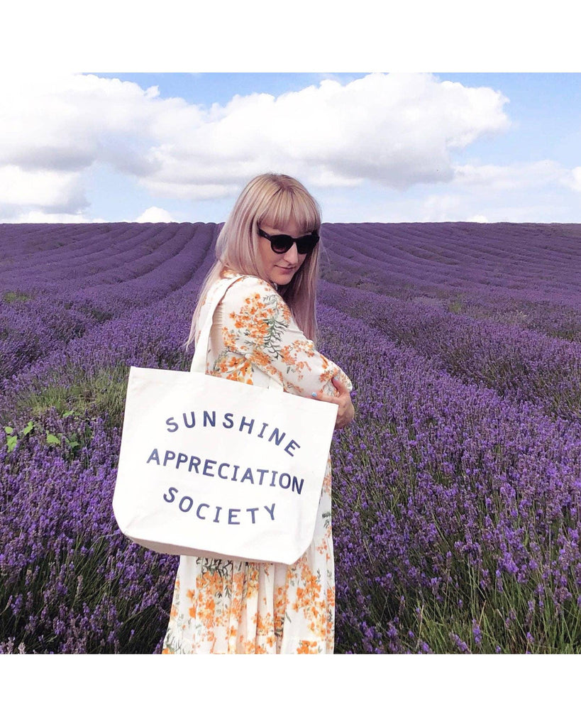Sunshine Appreciation Society - Big Canvas Tote Bag – thoughtful gifts and beautiful finds from C&K, an independent lifestyle store in Settle.