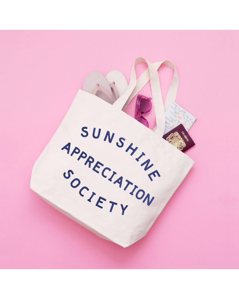 Sunshine Appreciation Society - Big Canvas Tote Bag – thoughtful gifts and beautiful finds from C&K, an independent lifestyle store in Settle.