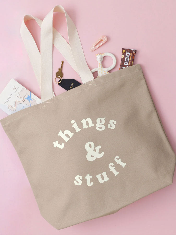 Things & Stuff - Stone Canvas Tote Bag – thoughtful gifts and beautiful finds from C&K, an independent lifestyle store in Settle.