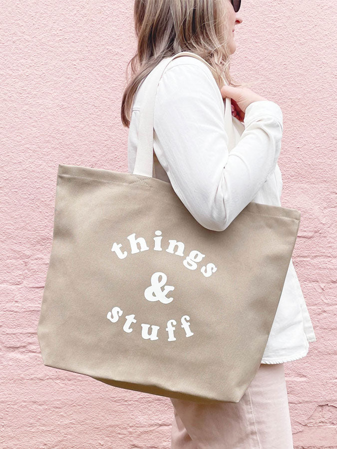 Things & Stuff - Stone Canvas Tote Bag – thoughtful gifts and beautiful finds from C&K, an independent lifestyle store in Settle.