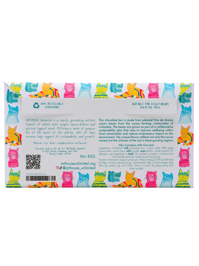 Miaow for Now, Silky Milk Chocolate Bar – thoughtful gifts and beautiful finds from C&K, an independent lifestyle store in Settle.