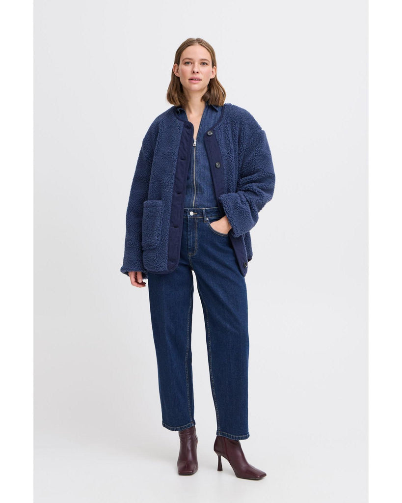 Cotty Jacket - Dark Demin Mix – timeless women’s fashion from C&K, an independent lifestyle store in Settle, North Yorkshire.