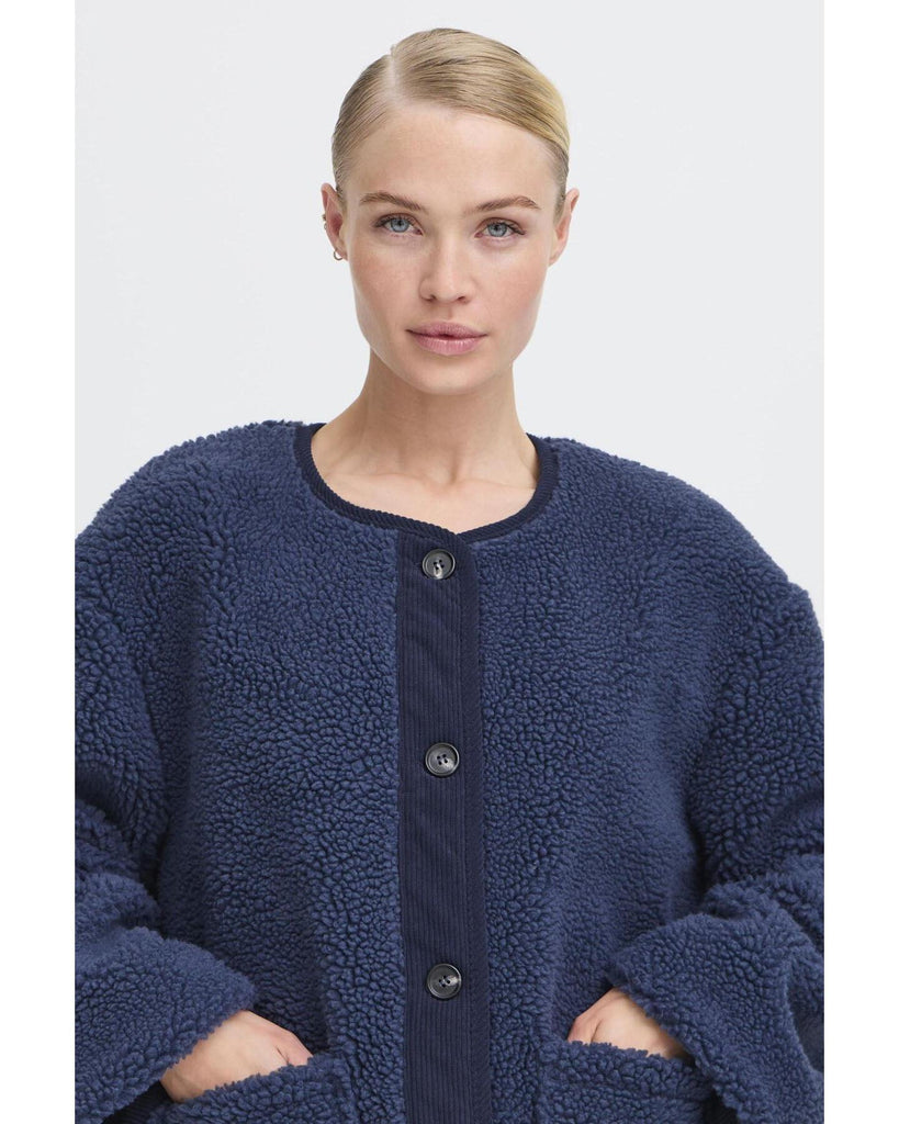 Cotty Jacket - Dark Demin Mix – timeless women’s fashion from C&K, an independent lifestyle store in Settle, North Yorkshire.