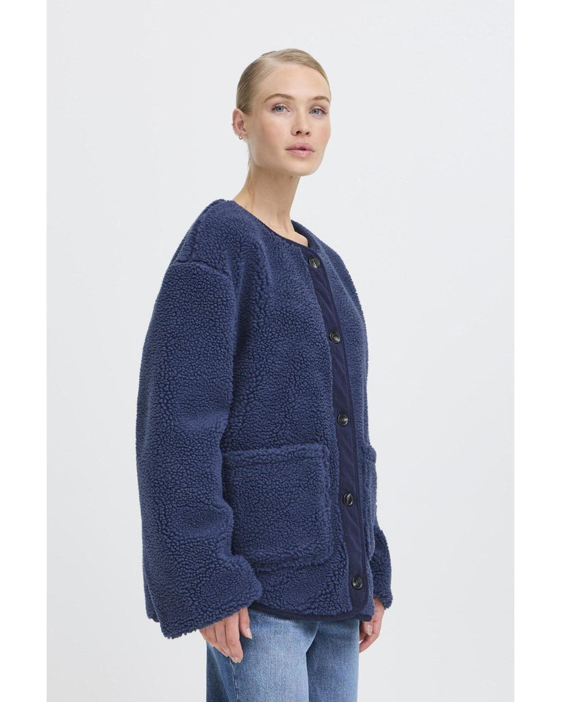 Cotty Jacket - Dark Demin Mix – timeless women’s fashion from C&K, an independent lifestyle store in Settle, North Yorkshire.