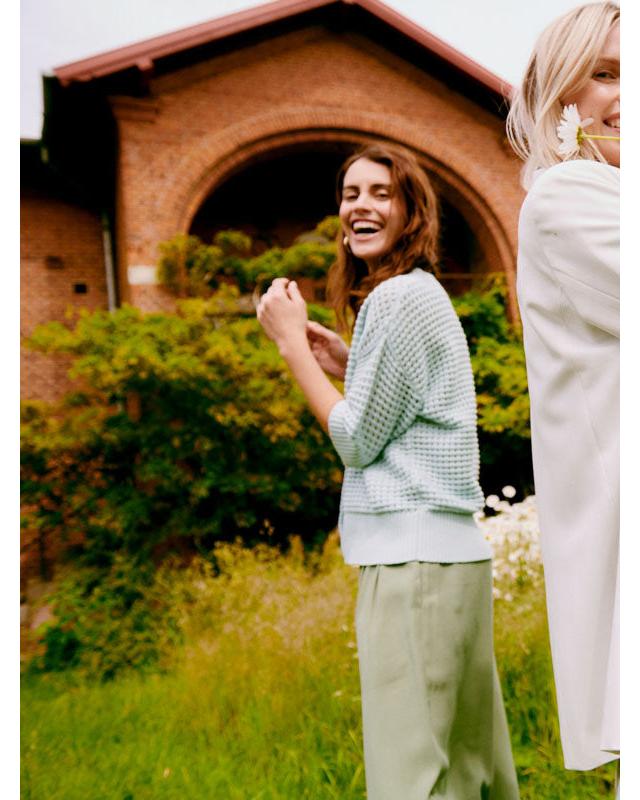 Dalano wide pants - sea spray – timeless women’s fashion from C&K, an independent lifestyle store in Settle, North Yorkshire.