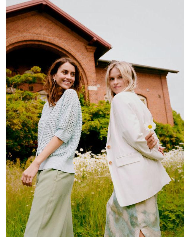 Dalano wide pants - sea spray – timeless women’s fashion from C&K, an independent lifestyle store in Settle, North Yorkshire.