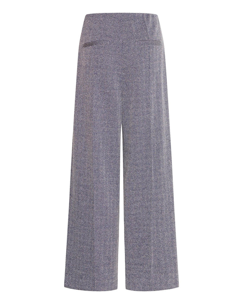 Kate jacquard pants-patriot blue – timeless women’s fashion from C&K, an independent lifestyle store in Settle, North Yorkshire.
