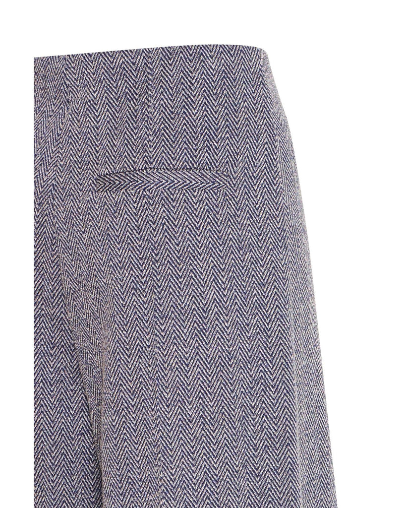 Kate jacquard pants-patriot blue – timeless women’s fashion from C&K, an independent lifestyle store in Settle, North Yorkshire.