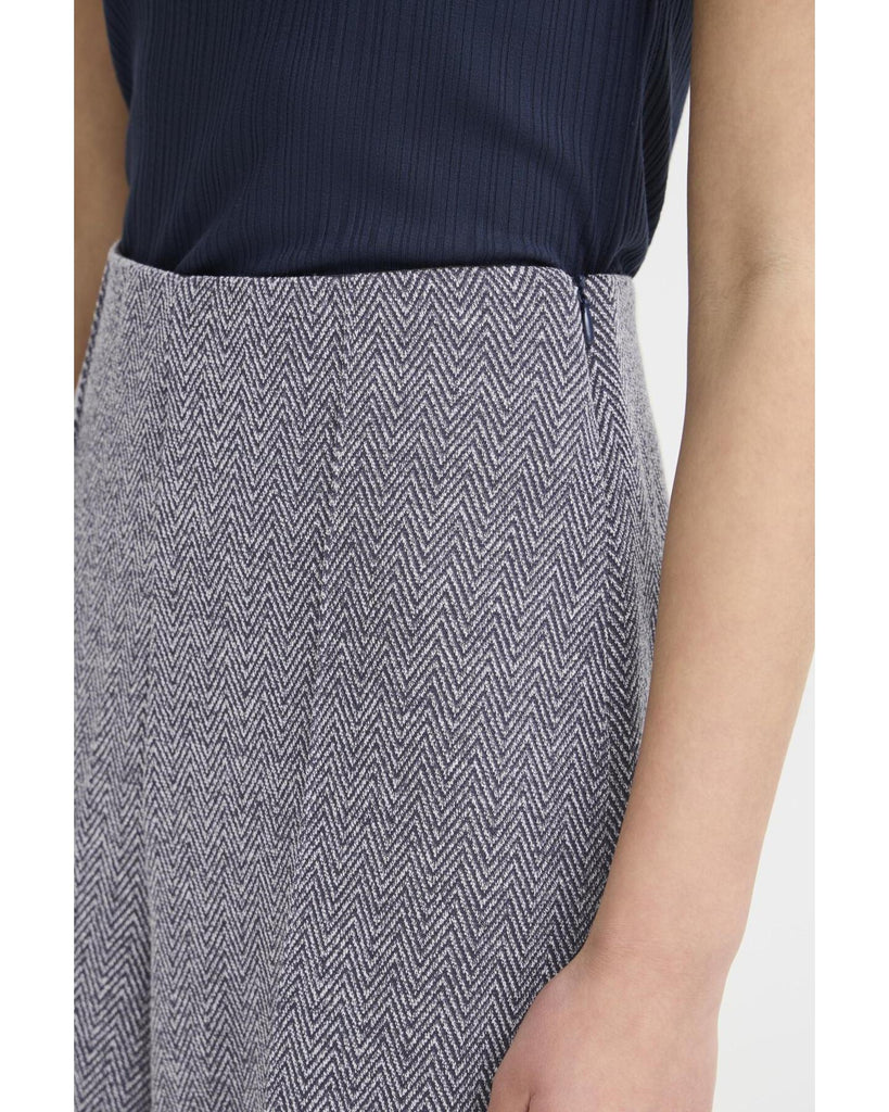 Kate jacquard pants-patriot blue – timeless women’s fashion from C&K, an independent lifestyle store in Settle, North Yorkshire.