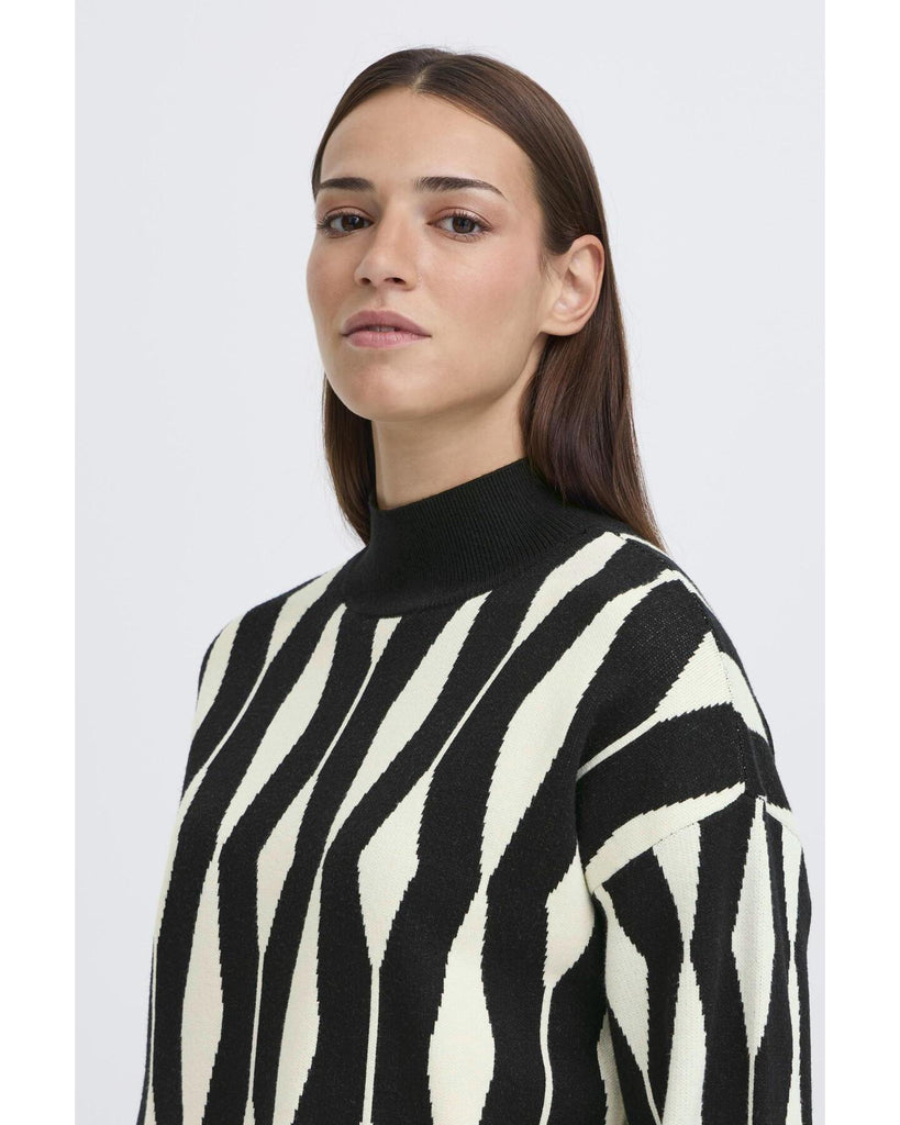 Otari Jacquard Jumper - Meteorite – timeless women’s fashion from C&K, an independent lifestyle store in Settle, North Yorkshire.