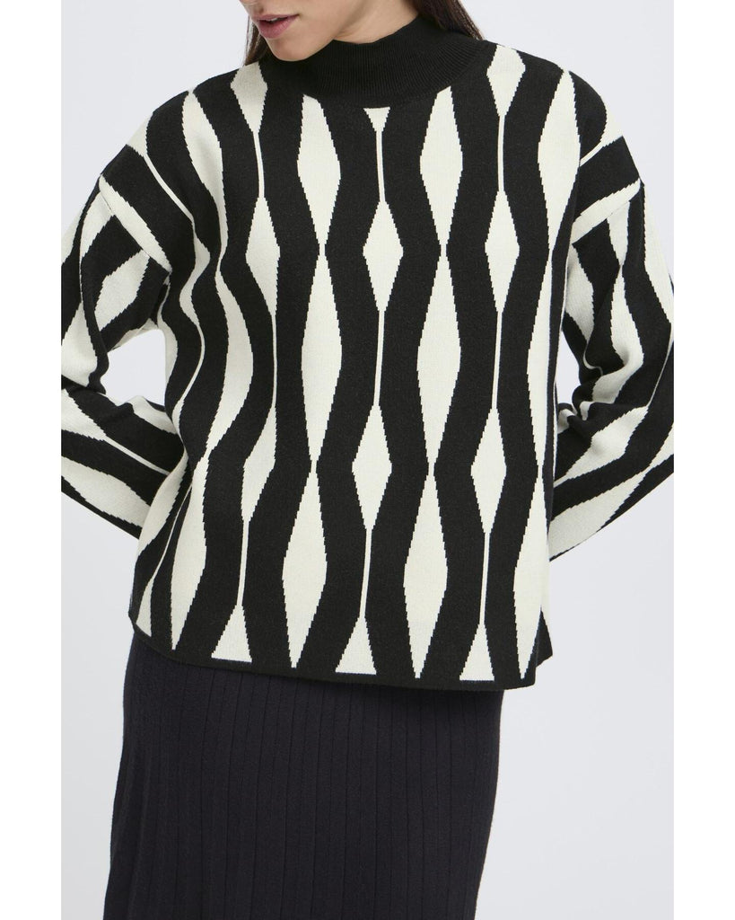 Otari Jacquard Jumper - Meteorite – timeless women’s fashion from C&K, an independent lifestyle store in Settle, North Yorkshire.