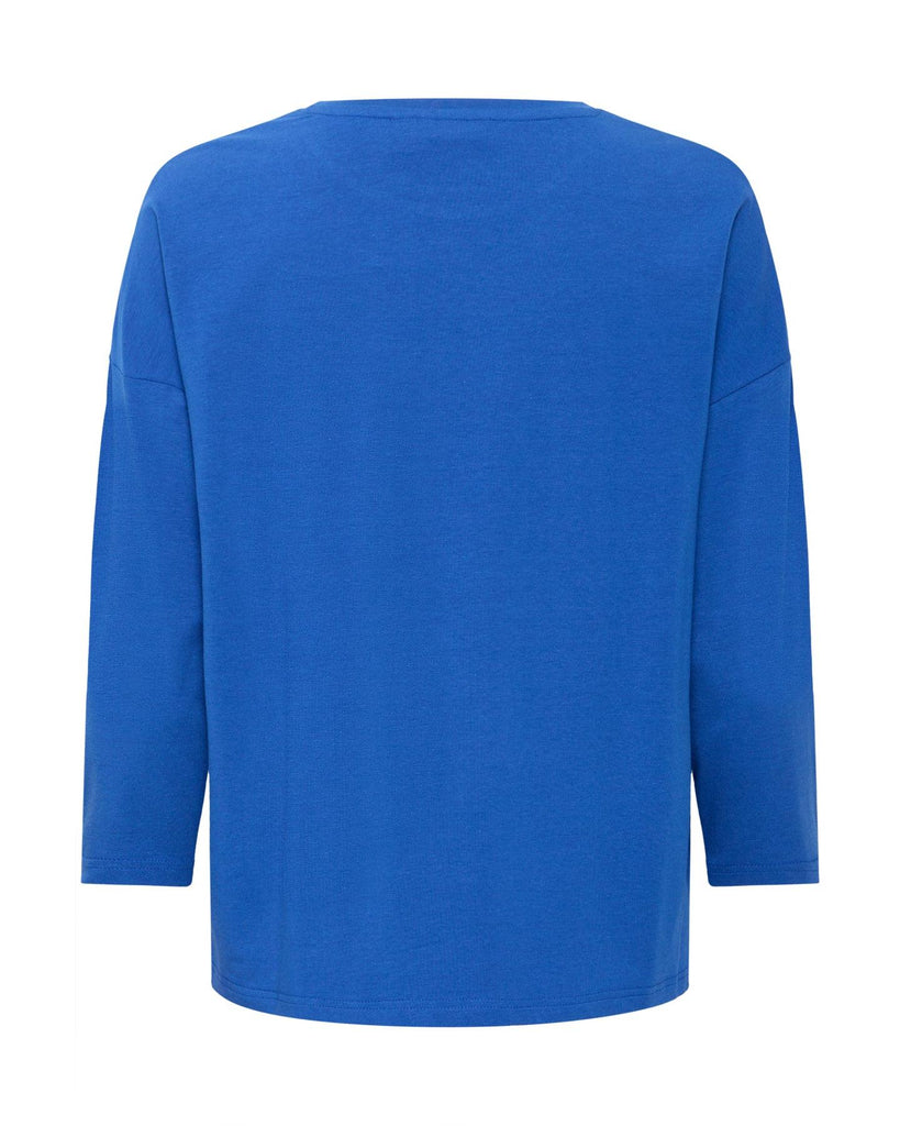 Pamila Mid Sleeve T-Shirt Blue Quartz – timeless women’s fashion from C&K, an independent lifestyle store in Settle, North Yorkshire.