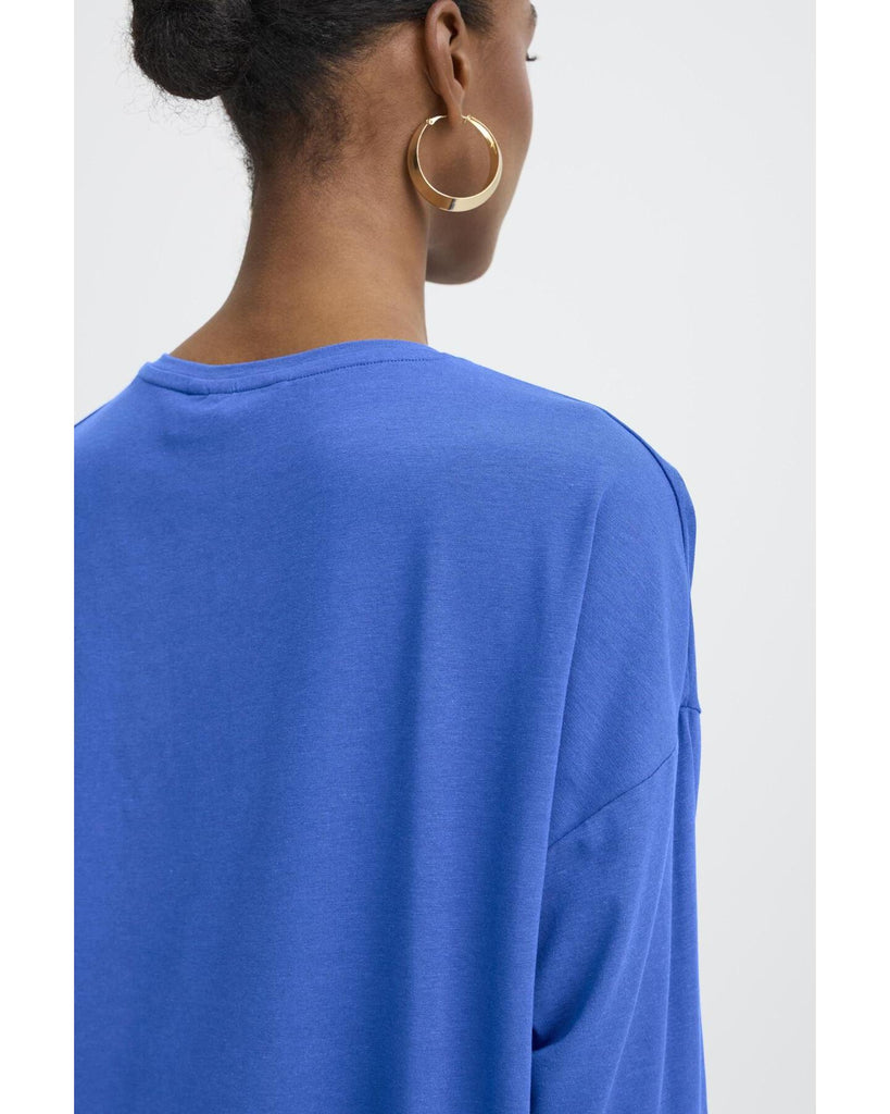 Pamila Mid Sleeve T-Shirt Blue Quartz – timeless women’s fashion from C&K, an independent lifestyle store in Settle, North Yorkshire.