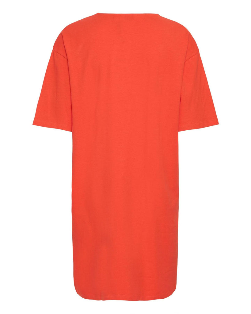 Pandinna T-Shirt Dress - Flame Scarlet – timeless women’s fashion from C&K, an independent lifestyle store in Settle, North Yorkshire.