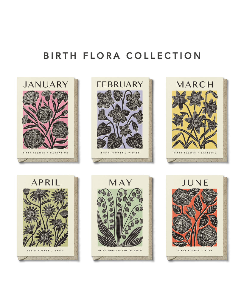 August Gladiolus | Birth Flower Card – beautiful greeting card from C&K, an independent lifestyle store in Settle.