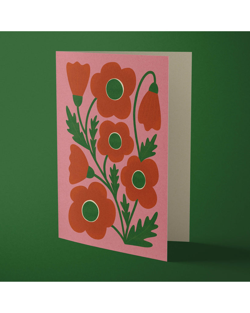 Corn Poppy Card – beautiful greeting card from C&K, an independent lifestyle store in Settle.