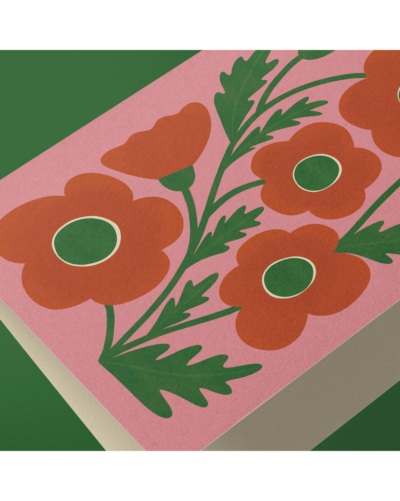 Corn Poppy Card – beautiful greeting card from C&K, an independent lifestyle store in Settle.