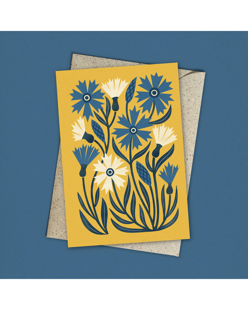 Cornflower Card – beautiful greeting card from C&K, an independent lifestyle store in Settle.
