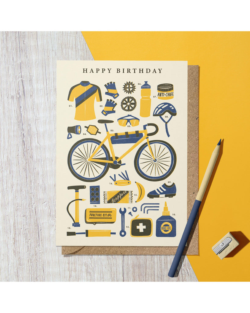 Cycling Kit Card – beautiful greeting card from C&K, an independent lifestyle store in Settle.