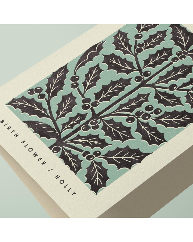 December Holly | Birth Flower Card – beautiful greeting card from C&K, an independent lifestyle store in Settle.