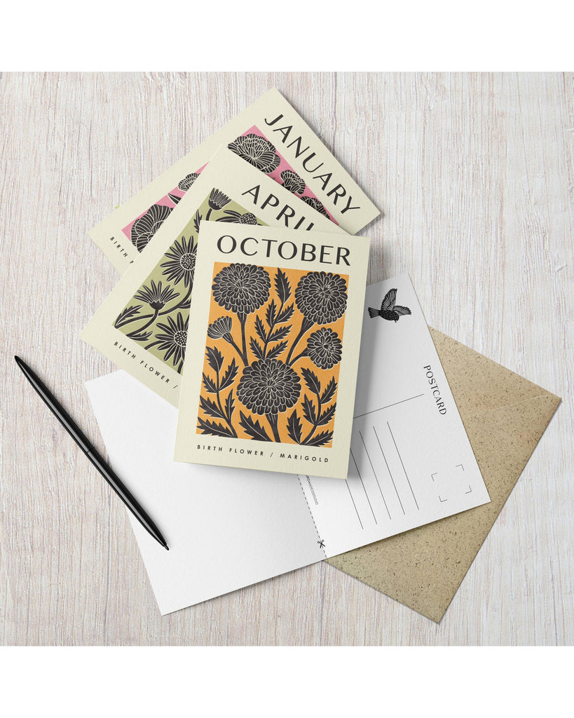 November Chrysanthemum | Birth Flower Card – beautiful greeting card from C&K, an independent lifestyle store in Settle.