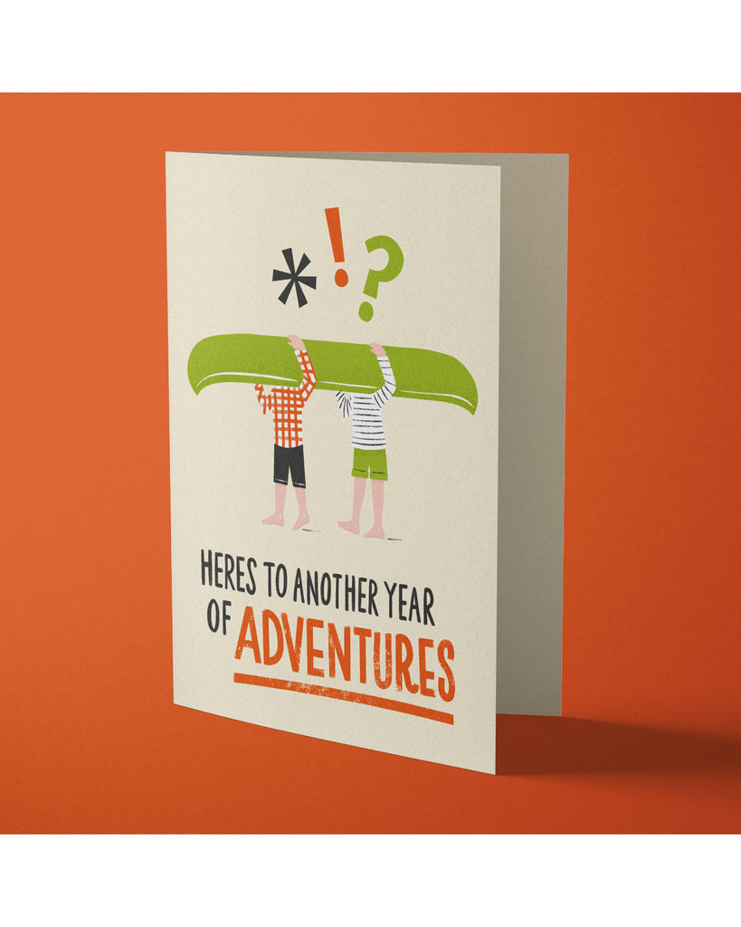 Year of Adventures Card - Canoe – beautiful greeting card from C&K, an independent lifestyle store in Settle.