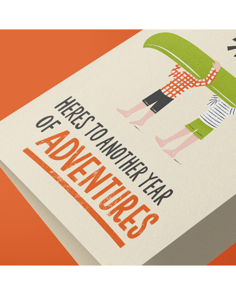 Year of Adventures Card - Canoe – beautiful greeting card from C&K, an independent lifestyle store in Settle.