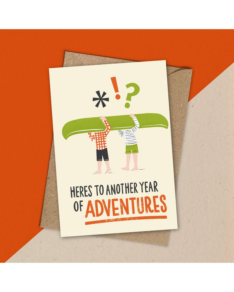 Year of Adventures Card - Canoe – beautiful greeting card from C&K, an independent lifestyle store in Settle.
