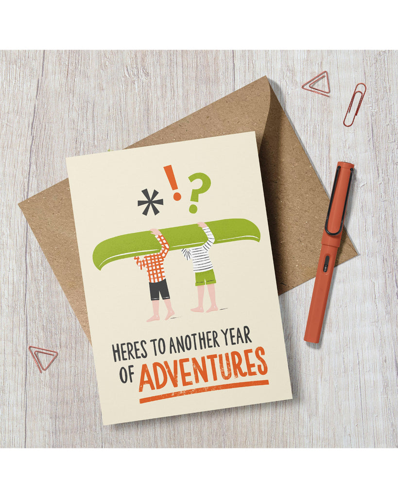 Year of Adventures Card - Canoe – beautiful greeting card from C&K, an independent lifestyle store in Settle.
