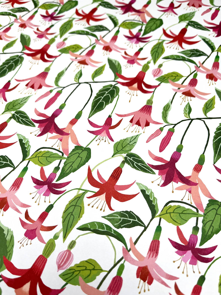 Fuchsia Gift Wrap – beautiful greeting card from C&K, an independent lifestyle store in Settle.