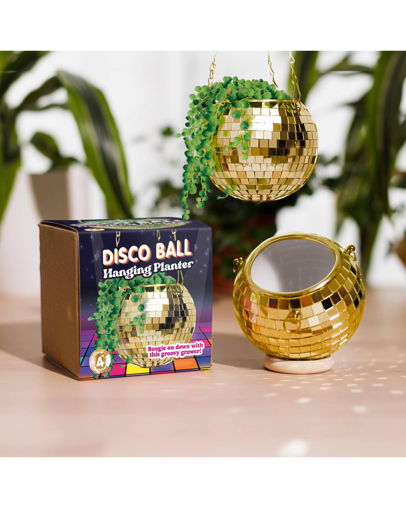 Disco Ball Hanging Planter - Gold (4inches) – thoughtful gifts and beautiful finds from C&K, an independent lifestyle store in Settle.