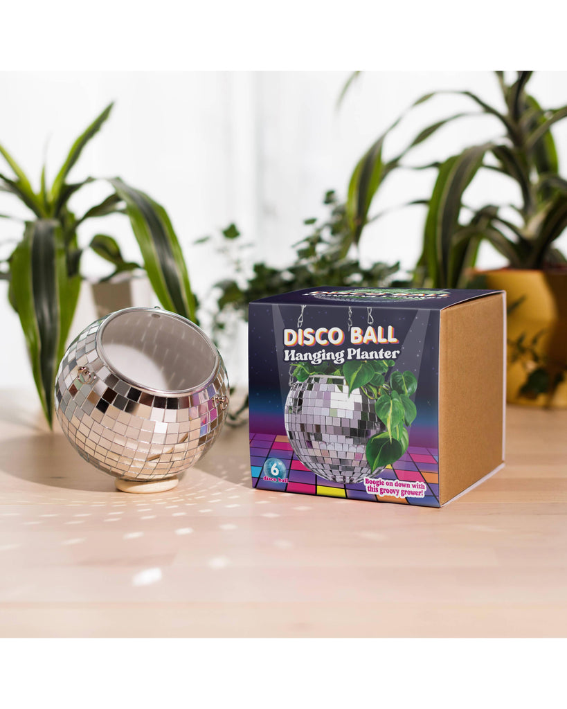 Disco Ball Hanging Planter - Silver (6 Inches) – thoughtful gifts and beautiful finds from C&K, an independent lifestyle store in Settle.