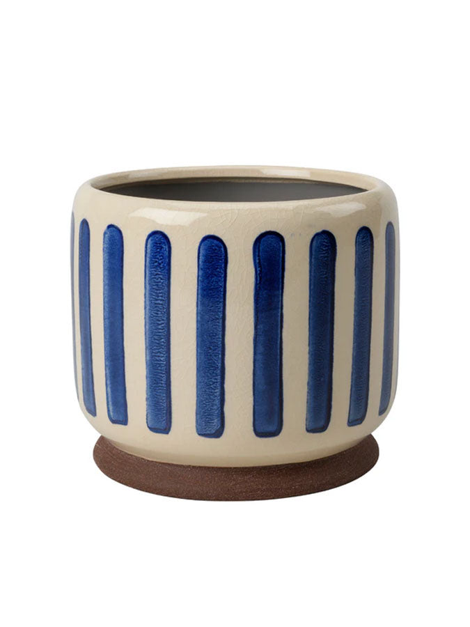 Collectors Indoor Pot 16cm Blue Stripe – thoughtful gifts and beautiful finds from C&K, an independent lifestyle store in Settle.