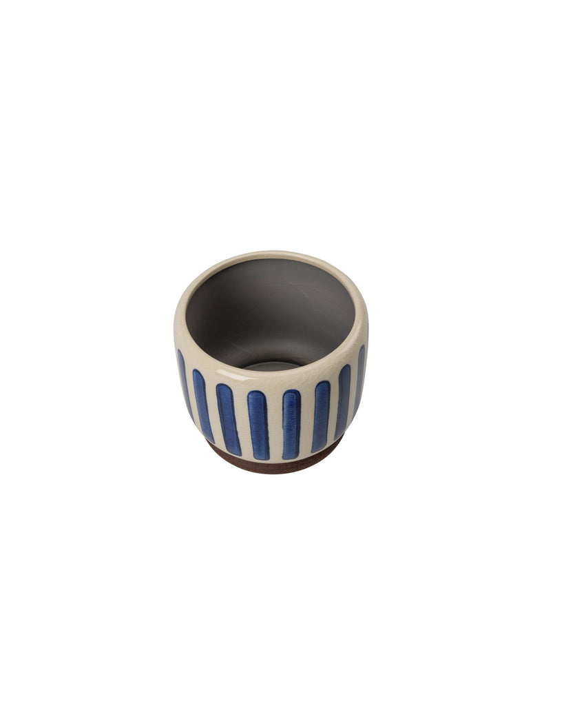 NEW Collectors Indoor Pot 13cm Blue Stripe – thoughtful gifts and beautiful finds from C&K, an independent lifestyle store in Settle.