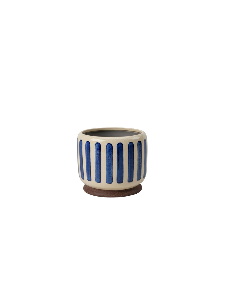NEW Collectors Indoor Pot 13cm Blue Stripe – thoughtful gifts and beautiful finds from C&K, an independent lifestyle store in Settle.