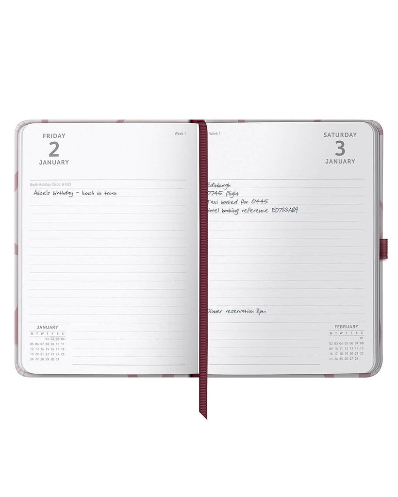 2026 A5 Diary Day-A-Page Planner | Pink Ribbon | Busy B – thoughtful gifts and beautiful finds from C&K, an independent lifestyle store in Settle.