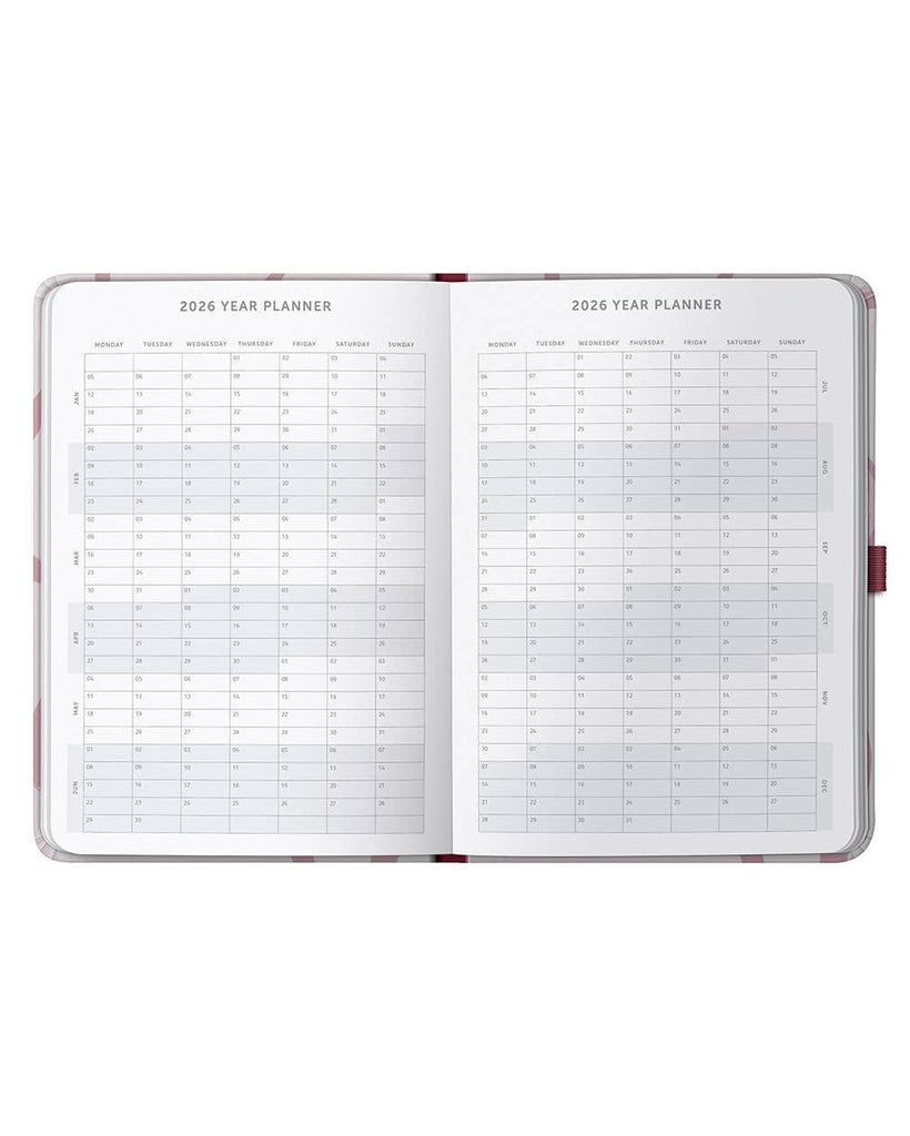 2026 A5 Diary Day-A-Page Planner | Pink Ribbon | Busy B – thoughtful gifts and beautiful finds from C&K, an independent lifestyle store in Settle.